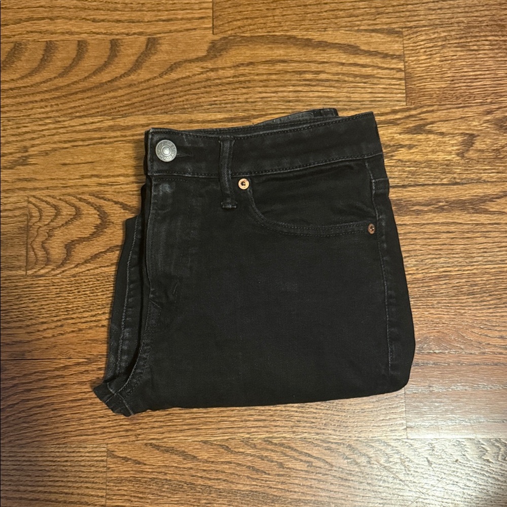 American Eagle Outfitters Men's Dark Black Skinny Jeans